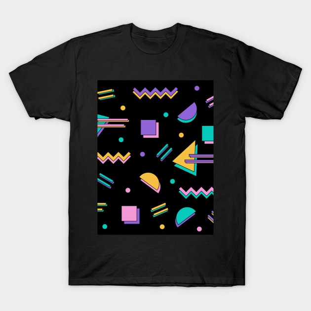 Memphis Pattern 76 / 80s Retro T-Shirt by Studio Memphis Waves